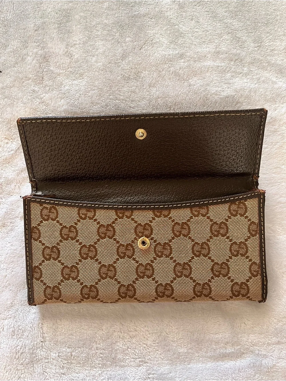 Gucci GG Canvas Continental Wallet with Web - Authentic! - Picture 6 of 10